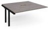 Dams Adapt Boardroom Table Add On Unit 1600 x 1600mm with Central Cutout 272 x 132mm - Grey Oak