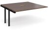 Dams Adapt Boardroom Table Add On Unit 1600 x 1600mm with Central Cutout 272 x 132mm - Walnut
