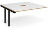 Dams Adapt Boardroom Table Add On Unit 1600 x 1600mm with Central Cutout 272 x 132mm - White/Oak