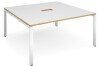 Dams Adapt Square Boardroom Table 1600 x 1600mm with Central Cutout 272 x 132mm