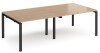 Dams Adapt Rectangular Boardroom Table 2400 x 1200mm - Beech