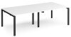 Dams Adapt Rectangular Boardroom Table 2400 x 1200mm - White