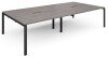 Dams Adapt Rectangular Boardroom Table 3200 x 1600mm with 2 Cutouts 272 x 132mm - Grey Oak