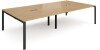 Dams Adapt Rectangular Boardroom Table 3200 x 1600mm with 2 Cutouts 272 x 132mm - Oak
