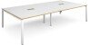 Dams Adapt Rectangular Boardroom Table 3200 x 1600mm with 2 Cutouts 272 x 132mm