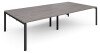 Dams Adapt Rectangular Boardroom Table 3200 x 1600mm - Grey Oak