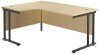 TC Twin Leg Corner Desk 1600 x 1200mm - Maple (8-10 Week lead time)