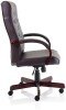 Dynamic Chesterfield Bonded Leather Executive Chair with Arms - Burgundy