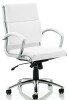 Dynamic Classic Medium Back Bonded Leather Chair - White