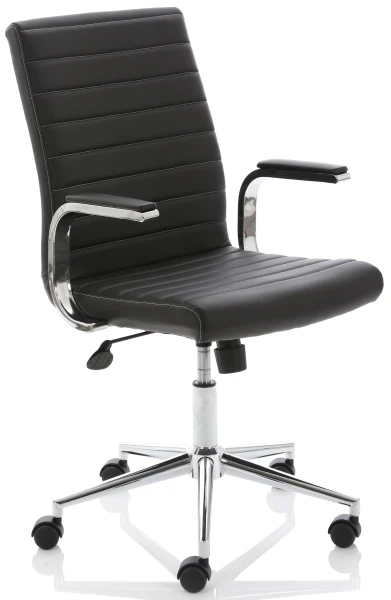 Dynamic Ezra Bonded Leather Chair - Black