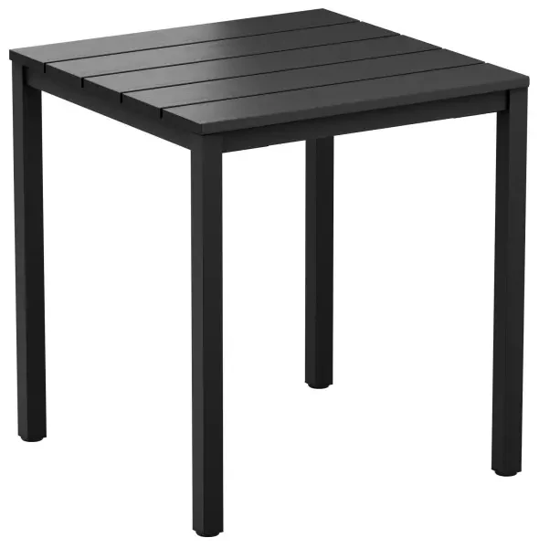 EKO Square Black Dining Table - 800 x 800mm