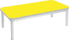 Gopak Enviro Silver Frame Coffee Table - Rectangular 1200 x 600mm - Yellow