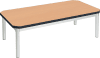 Gopak Enviro Silver Frame Coffee Table - Rectangular 1200 x 600mm - Oak