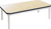 Gopak Enviro Silver Frame Coffee Table - Rectangular 1200 x 600mm - Maple
