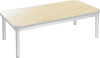 Gopak Enviro Silver Frame Coffee Table - Rectangular 1200 x 600mm - Maple
