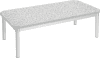 Gopak Enviro Silver Frame Coffee Table - Rectangular 1200 x 600mm - Snow Grit