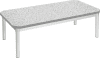 Gopak Enviro Silver Frame Coffee Table - Rectangular 1200 x 600mm - Snow Grit