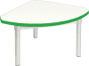 Gopak Enviro Silver Frame Coffee Table - Quadrant 600 x 600mm - White