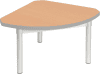 Gopak Enviro Silver Frame Coffee Table - Quadrant 600 x 600mm - Oak