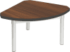Gopak Enviro Silver Frame Coffee Table - Quadrant 600 x 600mm - Teak