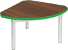 Gopak Enviro Silver Frame Coffee Table - Quadrant 600 x 600mm - Teak