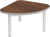 Gopak Enviro Silver Frame Coffee Table - Quadrant 600 x 600mm - Teak