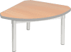 Gopak Enviro Silver Frame Coffee Table - Quadrant 600 x 600mm - Beech