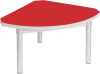 Gopak Enviro Silver Frame Coffee Table - Quadrant 600 x 600mm - Poppy Red