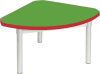 Gopak Enviro Silver Frame Coffee Table - Quadrant 600 x 600mm - Pea Green