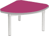 Gopak Enviro Silver Frame Coffee Table - Quadrant 600 x 600mm - Fuchsia