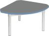 Gopak Enviro Silver Frame Coffee Table - Quadrant 600 x 600mm - Storm
