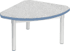 Gopak Enviro Silver Frame Coffee Table - Quadrant 600 x 600mm - Snow Grit