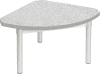 Gopak Enviro Silver Frame Coffee Table - Quadrant 600 x 600mm - Snow Grit