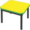 Gopak Enviro Silver Frame Coffee Table - Square 600 x 600mm - Yellow