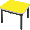 Gopak Enviro Silver Frame Coffee Table - Square 600 x 600mm - Yellow