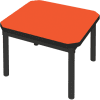 Gopak Enviro Silver Frame Coffee Table - Square 600 x 600mm - Orange