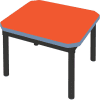 Gopak Enviro Silver Frame Coffee Table - Square 600 x 600mm - Orange