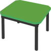 Gopak Enviro Silver Frame Coffee Table - Square 600 x 600mm - Pea Green