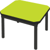 Gopak Enviro Silver Frame Coffee Table - Square 600 x 600mm - Acid Green