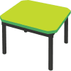 Gopak Enviro Silver Frame Coffee Table - Square 600 x 600mm - Acid Green