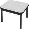 Gopak Enviro Silver Frame Coffee Table - Square 600 x 600mm - Snow Grit