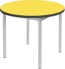 Gopak Enviro Silver Frame Coffee Table - Round 600mm Diameter - Yellow