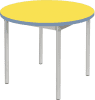 Gopak Enviro Silver Frame Coffee Table - Round 600mm Diameter - Yellow