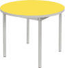 Gopak Enviro Silver Frame Coffee Table - Round 600mm Diameter - Yellow