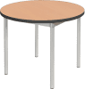 Gopak Enviro Silver Frame Coffee Table - Round 600mm Diameter - Oak