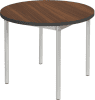 Gopak Enviro Silver Frame Coffee Table - Round 600mm Diameter - Teak