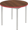 Gopak Enviro Silver Frame Coffee Table - Round 600mm Diameter - Teak