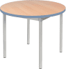 Gopak Enviro Silver Frame Coffee Table - Round 600mm Diameter - Beech