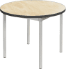 Gopak Enviro Silver Frame Coffee Table - Round 600mm Diameter - Maple
