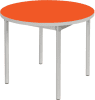 Gopak Enviro Silver Frame Coffee Table - Round 600mm Diameter - Orange